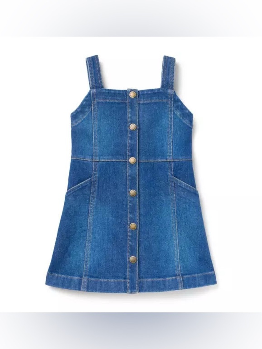 Brand New Janie & Jack Girls Blue Denim Jumper, Size 4. NWT